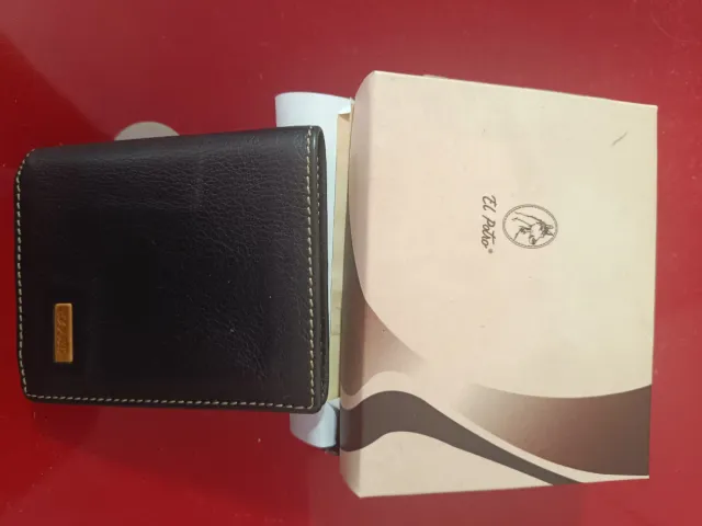 Cartera Hombre El Potro Negra y Dorada