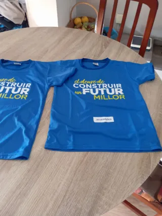 Camisetas niño manga corta azul.talla 5-8