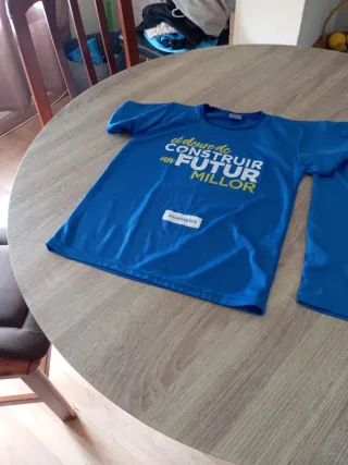Camisetas niño manga corta azul.talla 5-8