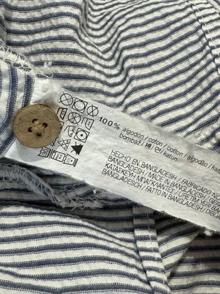 Camisa M Rayas Pull&Bear azul y blanco