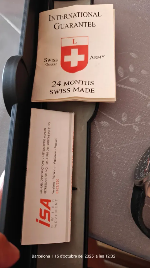 Reloj Swiss Army Hombre Negro/Plata