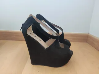 Lote de zapatos de tacón negros mujer