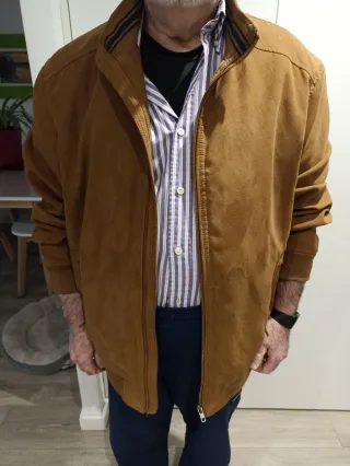Cazadora hombre antelina XXL marrón