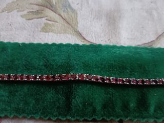 Pulsera Riviere Plata y Rubíes