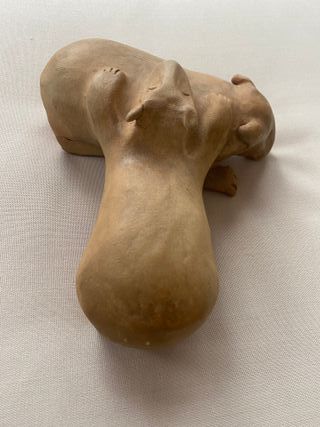 Scultura in ceramica «Orso con cucciolo» Anno 78 