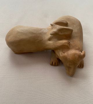 Scultura in ceramica «Orso con cucciolo» Anno 78 