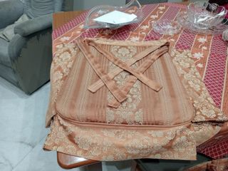 N.6 Coprisedie da cucina in tessuto telato beige