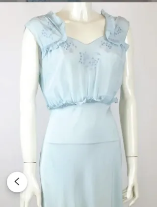 Vestido antiguo camison vintage seda  Años 30 40