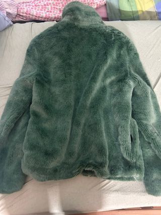Giacca pelliccia sintetica verde