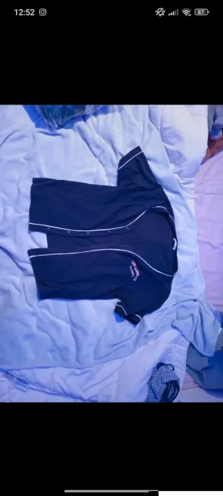 Camiseta Béisbol Negra Manga Corta unisex