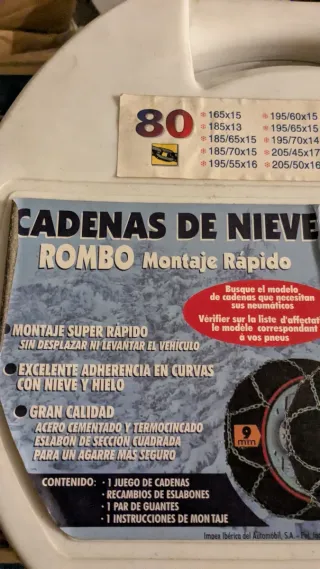 Caja Cadenas Nieve Rombo 80