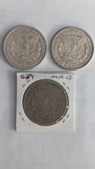 Moedas de Prata Dólar 1882/1889/1899