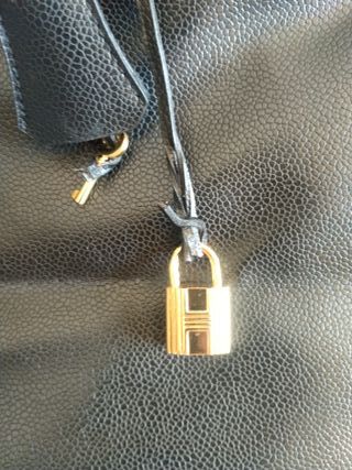 Borsa Hermès nera e dorata