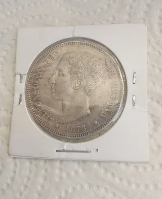 5 Pesetas Alfonso XII 1876