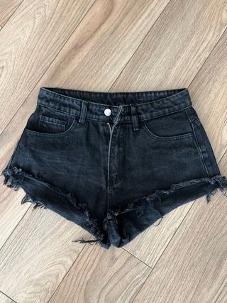 Shorts vaqueros negros