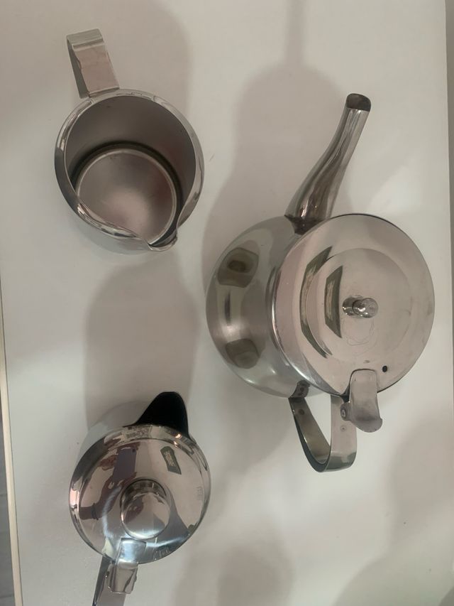 Juego Cafetera Acero Inoxidable