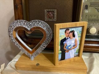 Lampada cuore con porta foto
