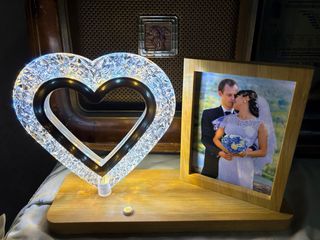 Lampada cuore con porta foto