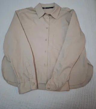 Blusa Zara Beige Mujer beige champán nueva .