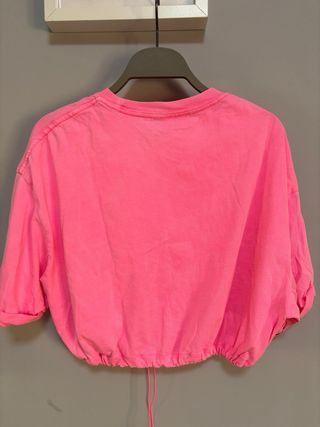 Bershka Camiseta Rosa Talla S
