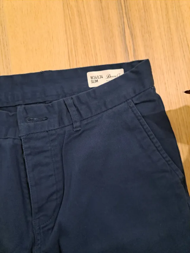 Pantalón azul hombre slim fit