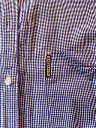 Camisa Armani Jeans Cuadros Azul Blanco