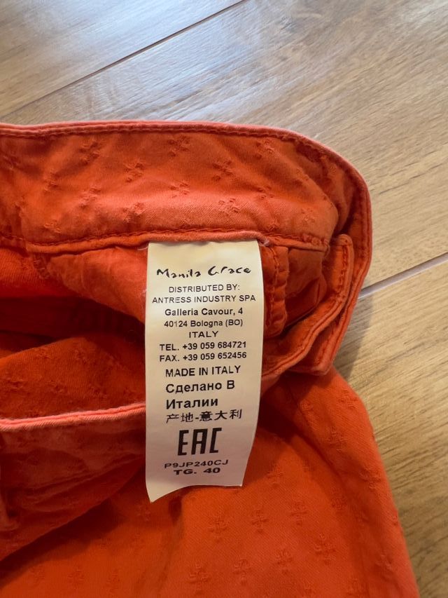 Pantaloni Manila Grace Arancioni Taglia S