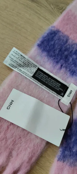 Bufanda Mango rayas finas lana