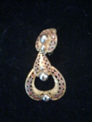 Orecchini clip oro e rosa