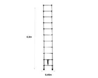 Escalera telescópica aluminio – varias medidas