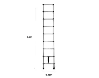 Escalera telescópica aluminio – varias medidas
