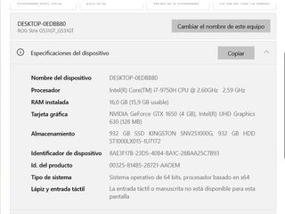 ASUS ROG Strix G531G – i7 / GTX 1650 / 16 GB RAM 
