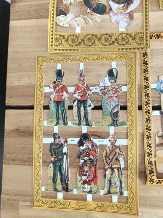 Lote cromos picar troquelados vintage