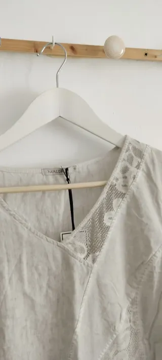 Vestido Verano Beige/Gris Talla 42