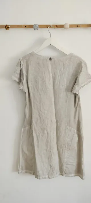 Vestido Verano Beige/Gris Talla 42