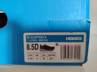 Zapatillas Hoka Clifton 9/ Running Azul-Rojo