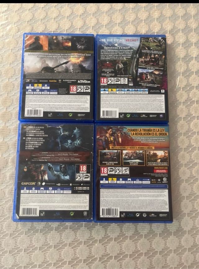 4 Juegos PS4: Call of Duty, Far Cry, Resident Evil