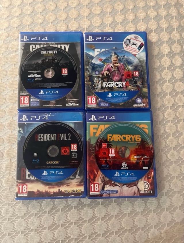 4 Juegos PS4: Call of Duty, Far Cry, Resident Evil