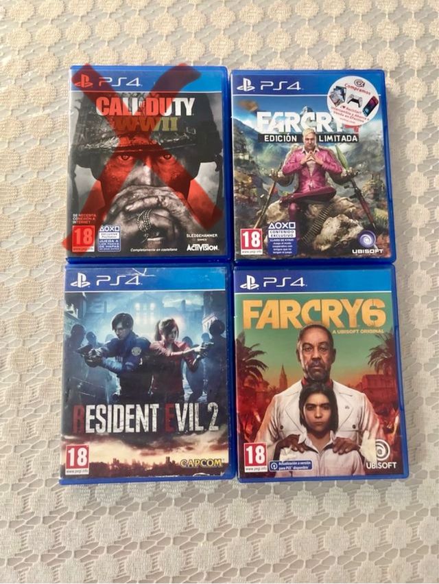 4 Juegos PS4: Call of Duty, Far Cry, Resident Evil