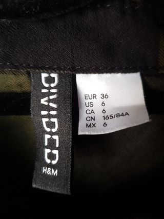 Camisa cuadros verde y negra talla 36