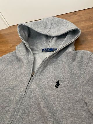 Sudadera Polo Ralph Lauren gris con cremallera