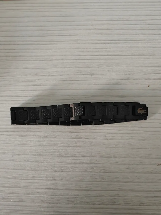 Pulsera Lacoste Negra y Verde