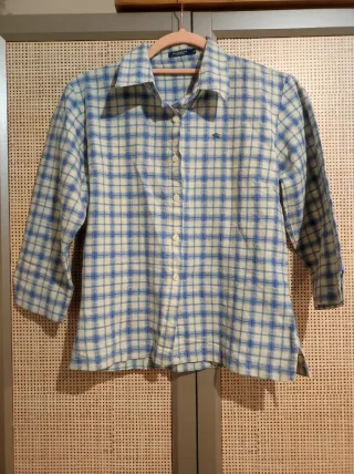 Camisa Burberry cuadros manga 3/4