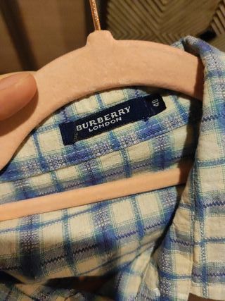 Camisa Burberry cuadros manga 3/4