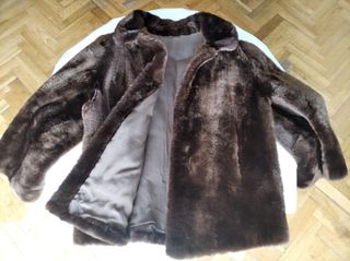 Chaqueta Piel Marrón Talla M. Vintage