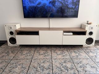 Mueble TV BESTÅ Blanco y Madera