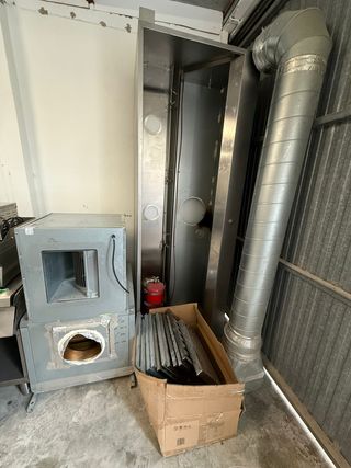 Campana extractora industrial con filtros