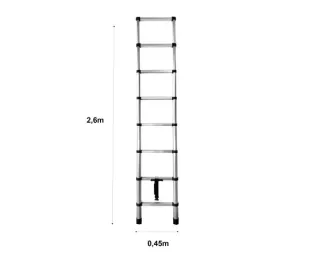 Escalera telescópica aluminio – varias medidas