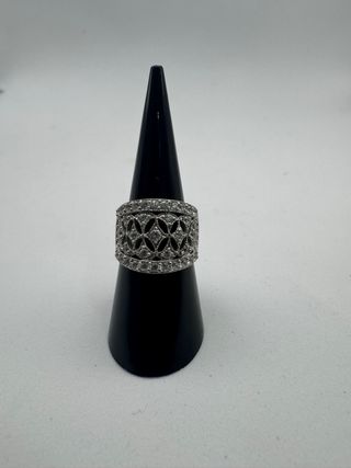 011-01-00392 ANILLO CIRCONITAS ORO BLANCO 14K