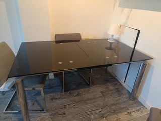 Mesa de comedor cristal negro